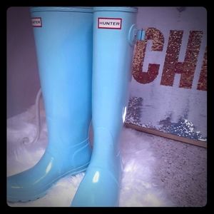 Hunter Boots ☆Teal Blue Rainboots☆